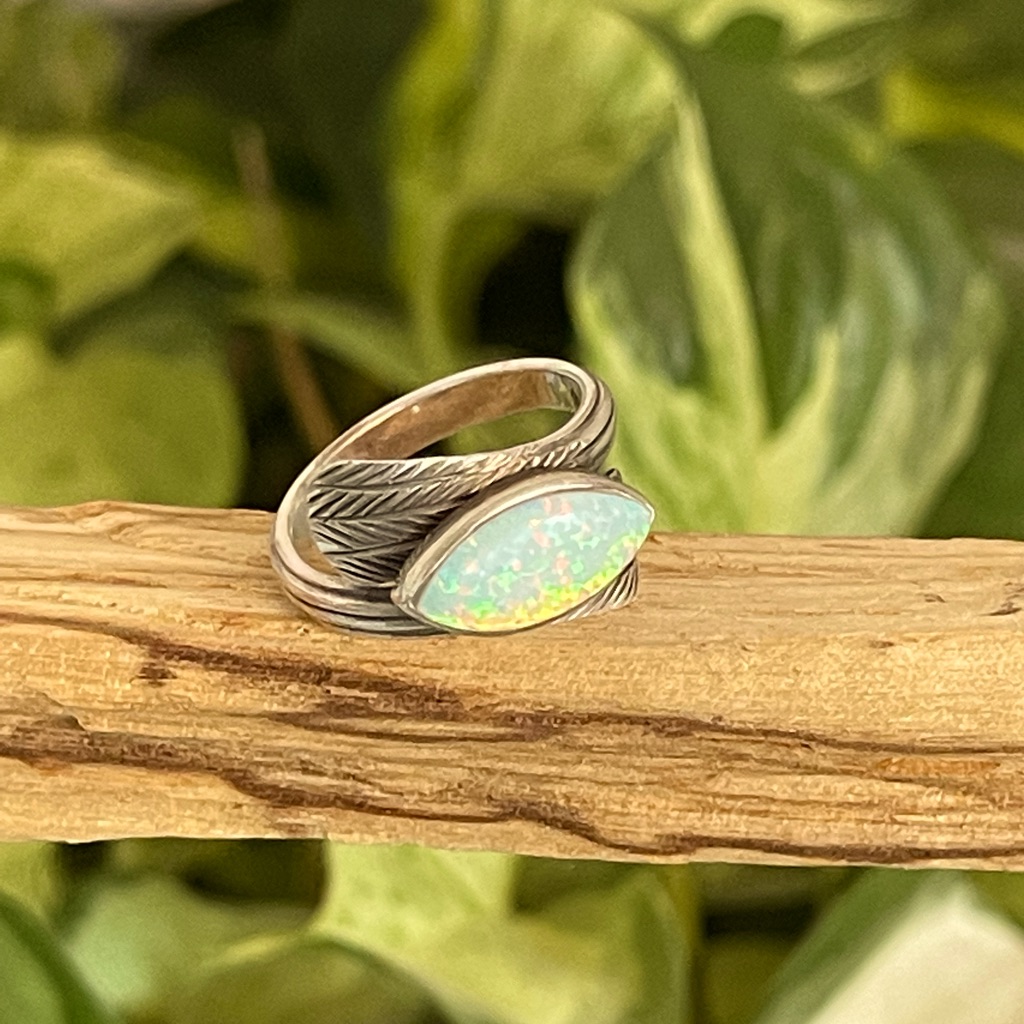 Lab Opal Ring
